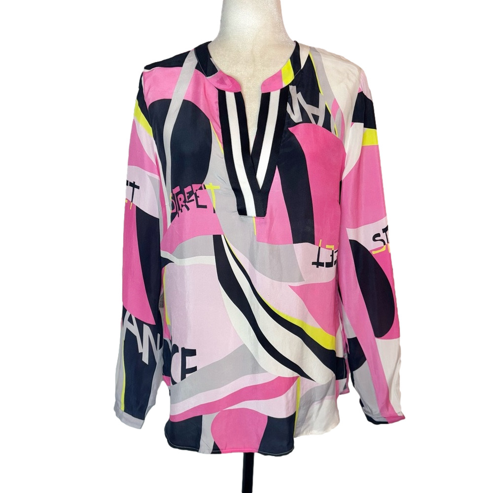 Tuzzi geometric print blouse